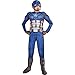 Party City Avengers: Endgame Captain America Muscle Costume for Children, Size Small, Includes a Mask, Gloves, and Belt