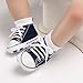 Sakuracan Baby Shoes Boys Girls Toddler High-Top Ankle Canvas Sneakers Soft Sole Newborn Infant First Walkers Crib Shoes（ 0-6 Months Infant，A-Navy