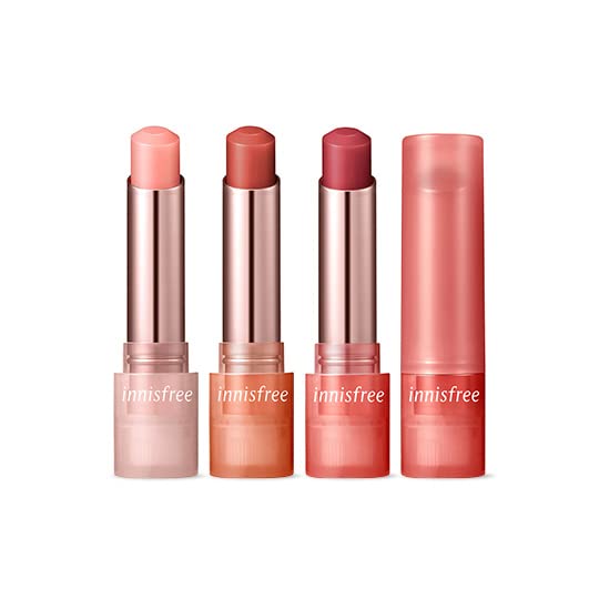innisfree Dewy Tint Lip Balm: #5 Power Cherry, Natural Glossy Finish, Infused with Jeju Camelia Seed Oil, Ceramide, and Hyaluronic Acid