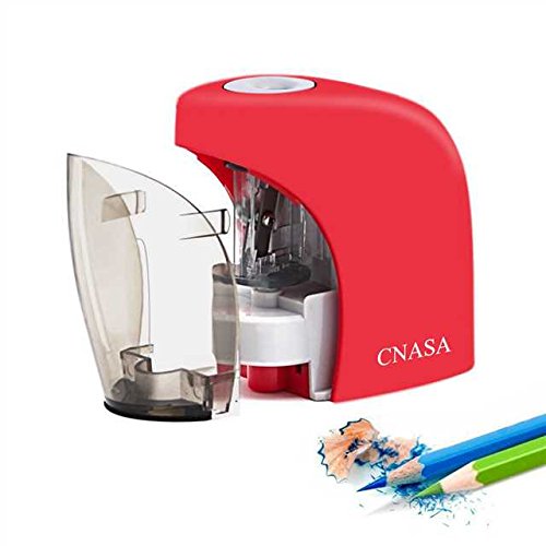 Taille Crayon Enfants Electrique Réservoir - Piles o USB - Idéal pour les Crayons de Couleur et de Papier - Découpe Automatique et Sécurité Enfant