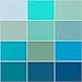 Robert Kaufman FQ-923-12 Fat Quarter Bundle Kona Cotton Midnight Oasis Fabric, 12 Piece , Blue