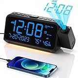 Projection Alarm Clock for Bedroom with