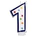 Amscan #1 Flat Molded Candle |Birthday |Anniversary