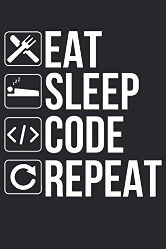Eat Sleep Code Repeat Blank Lined Notebook Journal Banuelos German 9798607546090 Amazon Com Books
