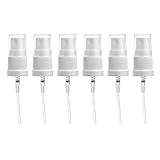 White 18 mm Fine-Mist Spray Top for 5, 10, 15, and 30 ml Amber Glass Vials (Pack of 6)