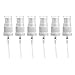 White 18 mm Fine-Mist Spray Top for 5, 10, 15, and 30 ml Amber Glass Vials (Pack of 6)
