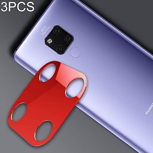 XINGCHEN Tempered Glass Screen Protector 3 PCS 10D Full Coverage Mobile Phone Metal Rear Camera Lens Protection Ring Cover for Huawei Mate 20 X(Black) Screen Protector Glass Film (Color : Red)