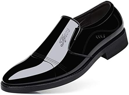YaXuan Men's Shoes Leather Spring/Fall / Fashion/Formal Shoes/Slip-ONS Business/Black / Party & Evening/Patent Leather Shoes