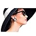 Utopiat High-End Audrey Style Black Wool Hat W/Silk Scarf Inspired by BAT's