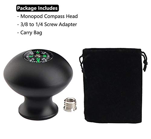 AFVO Trekking Pole Monopod Head Grip Knob with Compass for Walkabout Monopod Walking Stick - Thumbnail 6