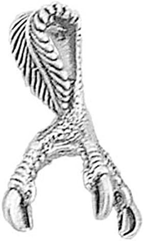 925 Sterling Silver Classic Eagle Bird Claw Talons with Feathers Charm for Bracelet/Necklace