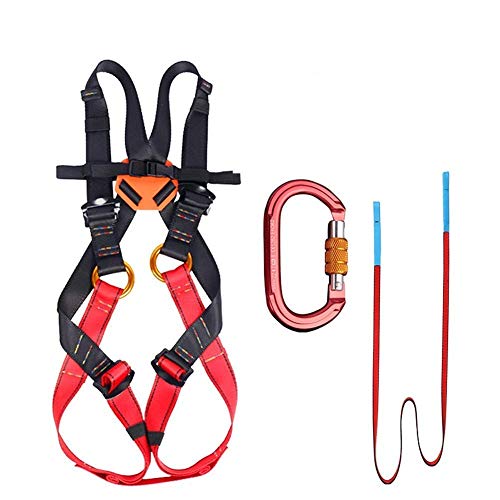 DFJU Klettergurt für Kinder, Sicherheitsgurte für Absturzsicherungen Ganzkörper-Peotection für das Training nach außen…