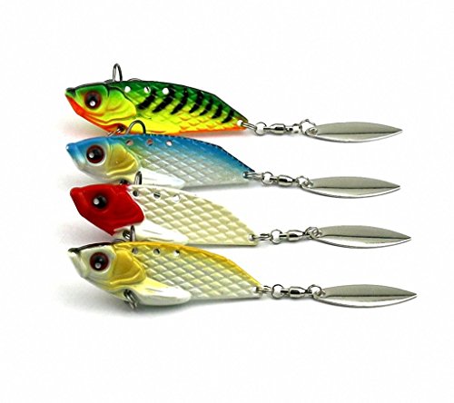 Maoko 4Pcs 6CM 20G VIB hard metal sequin fishing lures pike carp crank bass fishing baits crankbait Tackle