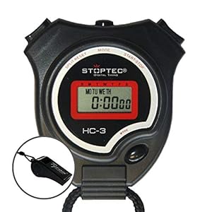 Schütt Stoptec HC-3 Stopwatch met fluitje – digitale stopwatch | hobby | sport | vrije tijd | spatwaterdicht | geschikt…