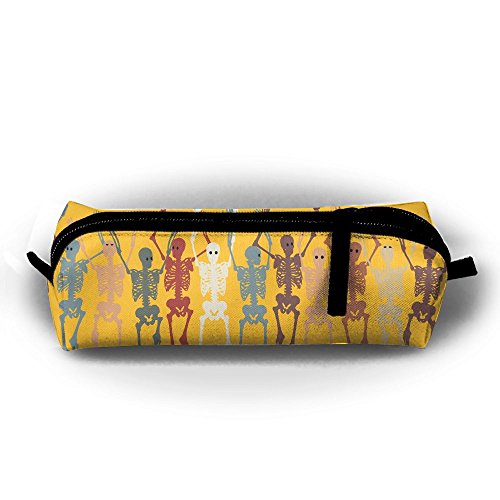 YesFutureIs Female Oxford Cloth Stationery Bag Funny Skull Cartoon Multi-colored Pencil Bag For Children/Girls/Students/Adolescents, Cosmetic Pouch Bag