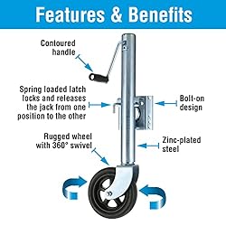 Seachoice Fold Up Trailer Jack, 22-7/8 In., Max