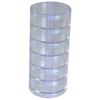 UPC 845923000023 product image for Paylak CTNB110 Storage Box with 6 Stackable Clear Round Containers for Crafts an | upcitemdb.com