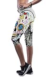 CHICOCO Womens 3d Galaxy Printed Workout Capri Leggings Stretch Tights