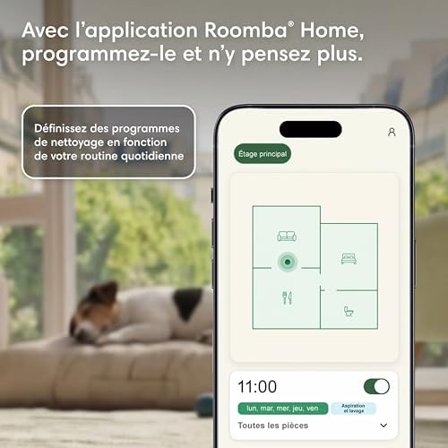 Roomba Plus 415 Combo Robot + AutoWash - 20KPa - Base Multifonction - Lavage des lingettes - séchage des lingettes à l'air Chaud - LiDAR Clearview - 75 Jours d'autovidage - Noir