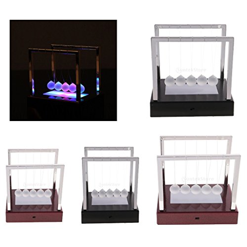image for MonkeyJack Colorful Light Up Newton's Cradle Balance Ball Pendulum Phy