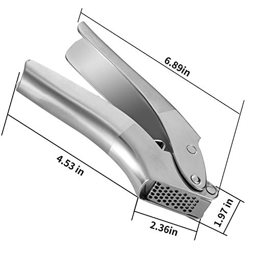 Premium Garlic Press Stainless Steel, Garlic Mincer Tool Set with