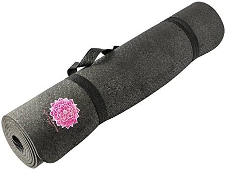 Namaste Nation Yoga Non-Slip ¼ Inch Yoga Mat with Carrying Strap and Extra Cushion for Support