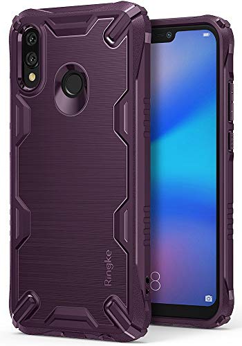 Ringke Onyx-X Compatible with Huawei P20 Lite, Impact Resistant Rugged TPU Grip Heavy Duty Protection Flexible Reinforced Combatant Stroked Line Anti Slip Huawei P20 Lite Case - Lilac Purple