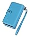 S7 Wallet Case, Magnetic Detachable S7 Wallet Purse Hynice Samsung Galaxy S7 Leather Folio Flip Slim Case with Zipper Credit Card Slots, Card Holder, Wrist Strap Wallet for Women Men(Lichi-Blue)