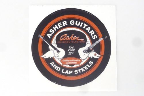 Asher Guitars Large Round Sticker