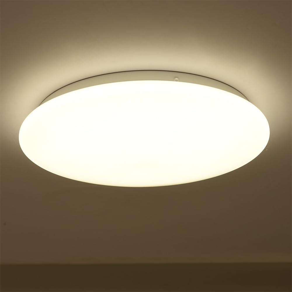TEKLED® Moonlight Flush Ceiling Light | Non-Yellowing PMMA Cover | Modern Ceiling Light Fitting | 12W 900LM 3000K 4000K 6500K | for Offices Classrooms Bedrooms Bathrooms Kitchens (4000K Cool White)