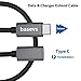 Thunderbolt 3 Extension Cable(3.3Ft/1m), Basevs USB Type C Male to Female Charging & Sync Extend Cord For, Macbook Pro, Nintendo, USB-C Hub, Switch, Samsung Galaxy S8 and More.