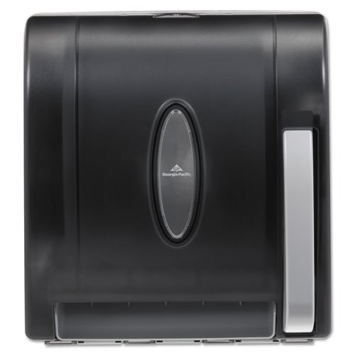 2 X Georgia-Pacific Vista 54338 Black Hygienic Push Paddle Roll Paper Towel Dispenser, 12.75