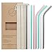 YIHONG Set of 8 Reusable Silicone Drinking Straws - Regular Size - 9.8 Inch Long -BPA Free - for 20oz and 30oz Tumblers- 4 Straight+4 Bent+2 Brushes+1 Pouch