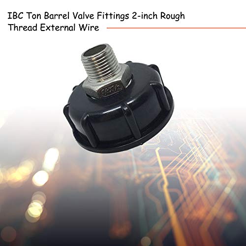 KOOBOOK 1Pcs For IBC Tote Tank Drain Adapter 3/4'' Thread Garden Hose Connector Replacement Valve Fitting Parts