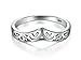 BORUO 925 Sterling Silver Ring Filigree Thumb Chevron High Polish Comfort Fit Band Ring Size 9