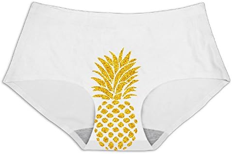 Women's Panties Seamless Ice Silk Yellow Gold Pineapple Underwear Invisible Briefs Hipsters No Panty Line