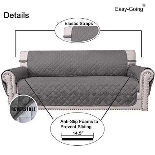 EasyGoing Reversible Oversized Couch Cover for 3 Cushion Couch Sofa