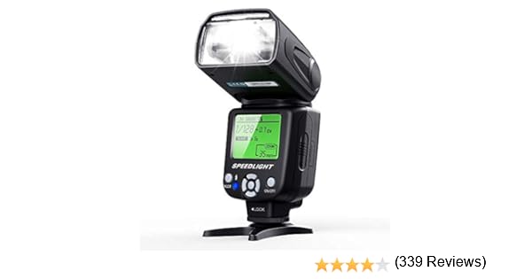 ESDDI Flash de Cámara con Múltiple, Pantalla LCD para Canon Nikon ...