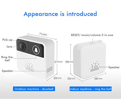 Smart Video Doorbell,Feefine IP Video Intercom WIFI Video door phone doorbell WIFI doorbell camera for apartments alarm wireless security camera - Thumbnail 6