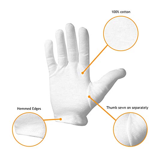 Leah Mitchell (12 pairs) Moisturizing Therapeutic Gloves for Dry