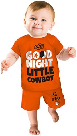 NCAA Oklahoma State Cowboys Boys Short Pajama Set, 12-18 Months, Orange