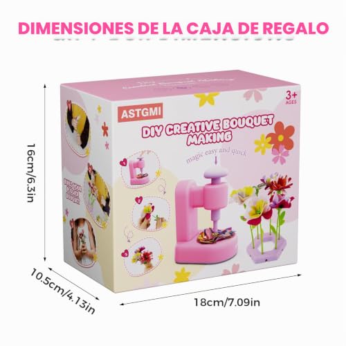 ASTGMI Flower Girls Craft Kit, DIY Flower Press Toys, Toys Gifts Birthday Kids School for 4 5 6 7 8 9 10 Years, Mother's Day Gift, Gift for Girls Christmas