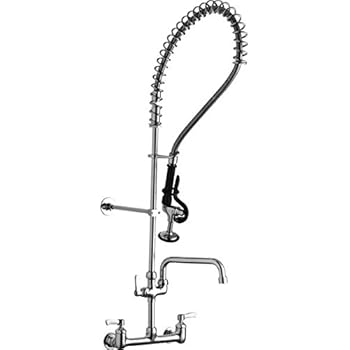 Elkay Low Flow Solid Brass Wall Mount Commercial Kitchen Faucet