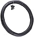 OxGord Auto Steering Wheel Cover with Anti-Slip Backing and Grips - Genuine Leather Ver.22 - Black