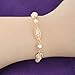 Mytys Gold Mesh Cubic Zirconia Crystal Beaded Tennis Fashion Bracelets