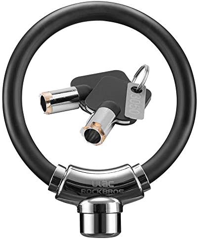 Ulac自転車 鍵 ケーブルロック U字ロック 亜鉛合金 クロスバイク ワイヤーロック バイク ユニーク鍵2本 太さ12 高切断対抗 盗難防止 頑丈 3色