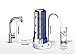 Ecosoft Countertop Water Filter System for Faucet Mount with Extra Filtration Cartridge - Blue