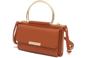 EVVE Small Top Handle Wristlet Clutch Purse,Trendy Crossbody Cell Phone Wallet Purse For Women