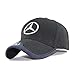 For Mercedes Benz Embroidered Logo Black Color Adjustable Baseball Caps for Men and Women