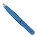 Tweezer Guru Tweezers for Women - Slant Pointed Precision Tweezers for Eyebrows & Ingrown Hair Removal - Blackhead and Splinter Tweezer with Sharp Needle Nose Point for Plucking (Bold Blue)